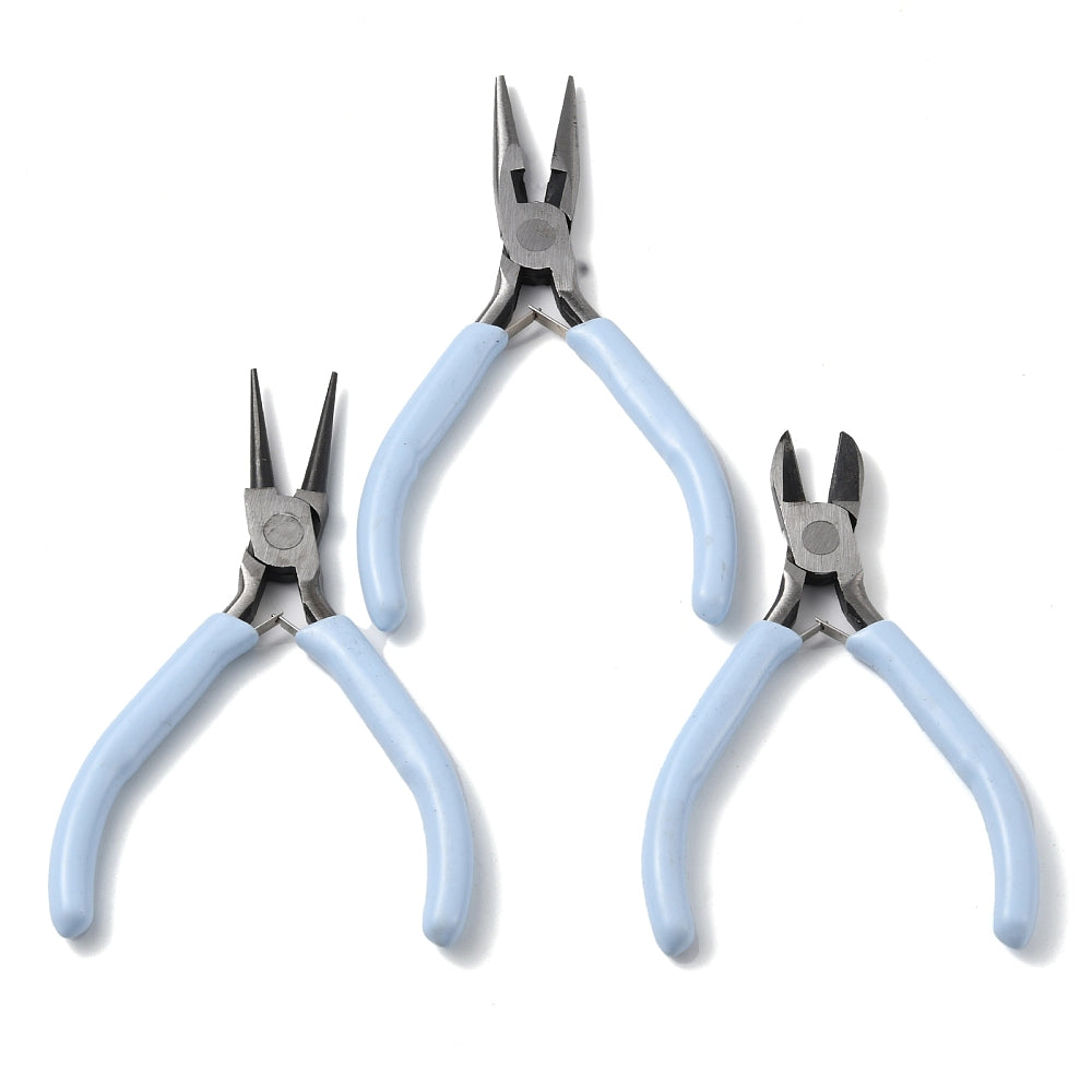 3pcs Jewellery Making Pliers Set (Blue) Julz Beads UK