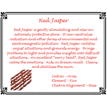 Red Jasper Healing Card Julz Beads – UK Jewellery Making Supplies