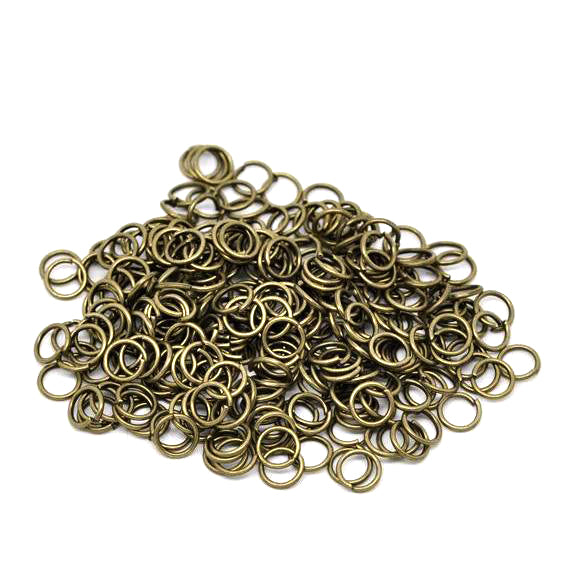 Antiqued Brass Open 7mm Jump Rings 19 Gauge (20)