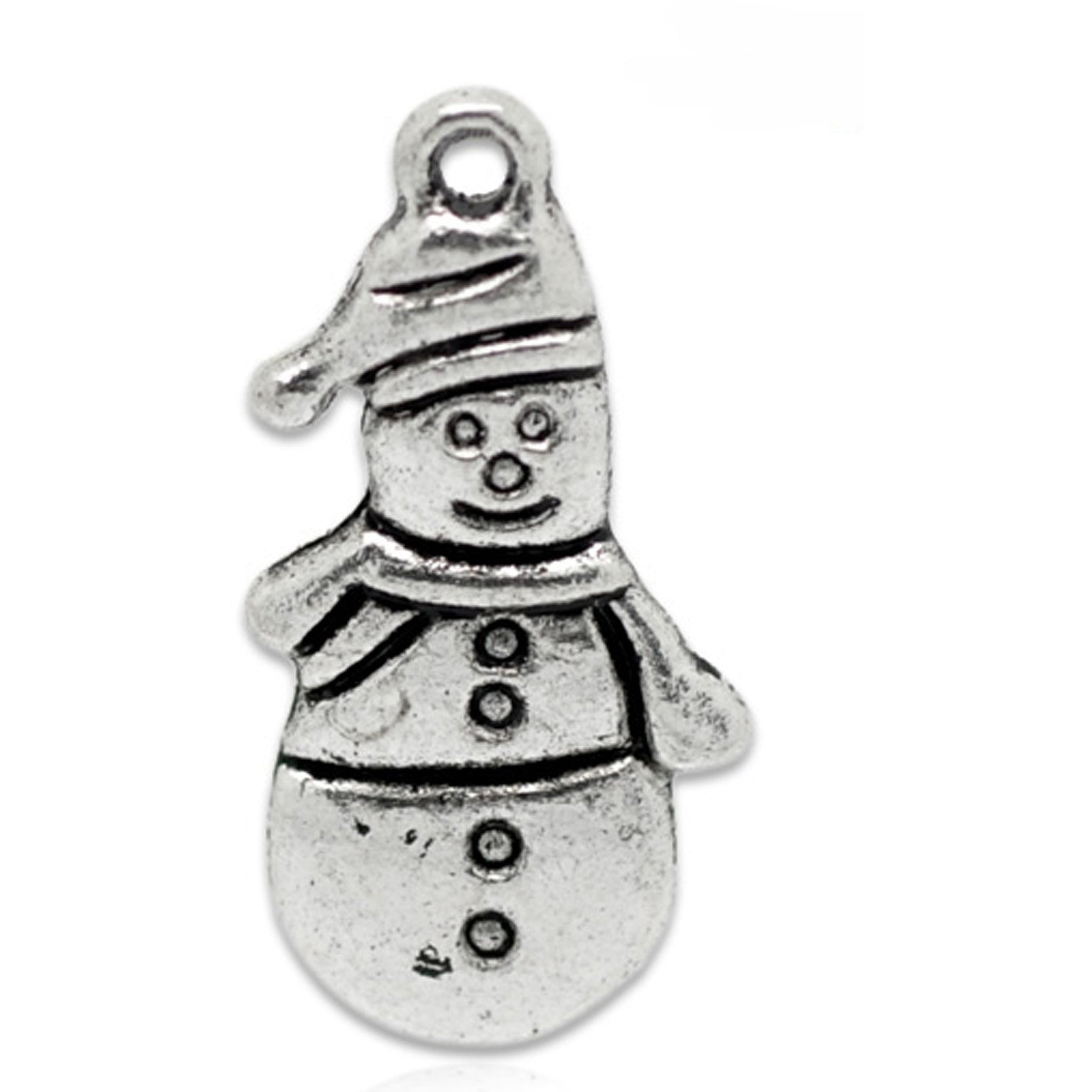 Snowman Charm Antiqued Sterling Silver Snowman Charm Antiqued Sterling Silver