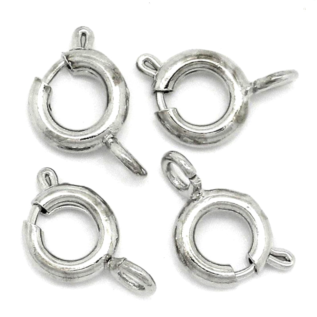 Sterling silver spring sales ring clasp