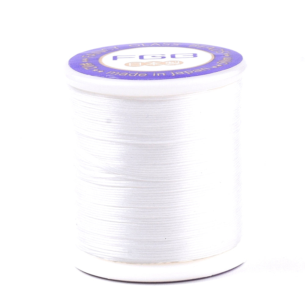 50m White Nylon Beading Threads - 0.1mm