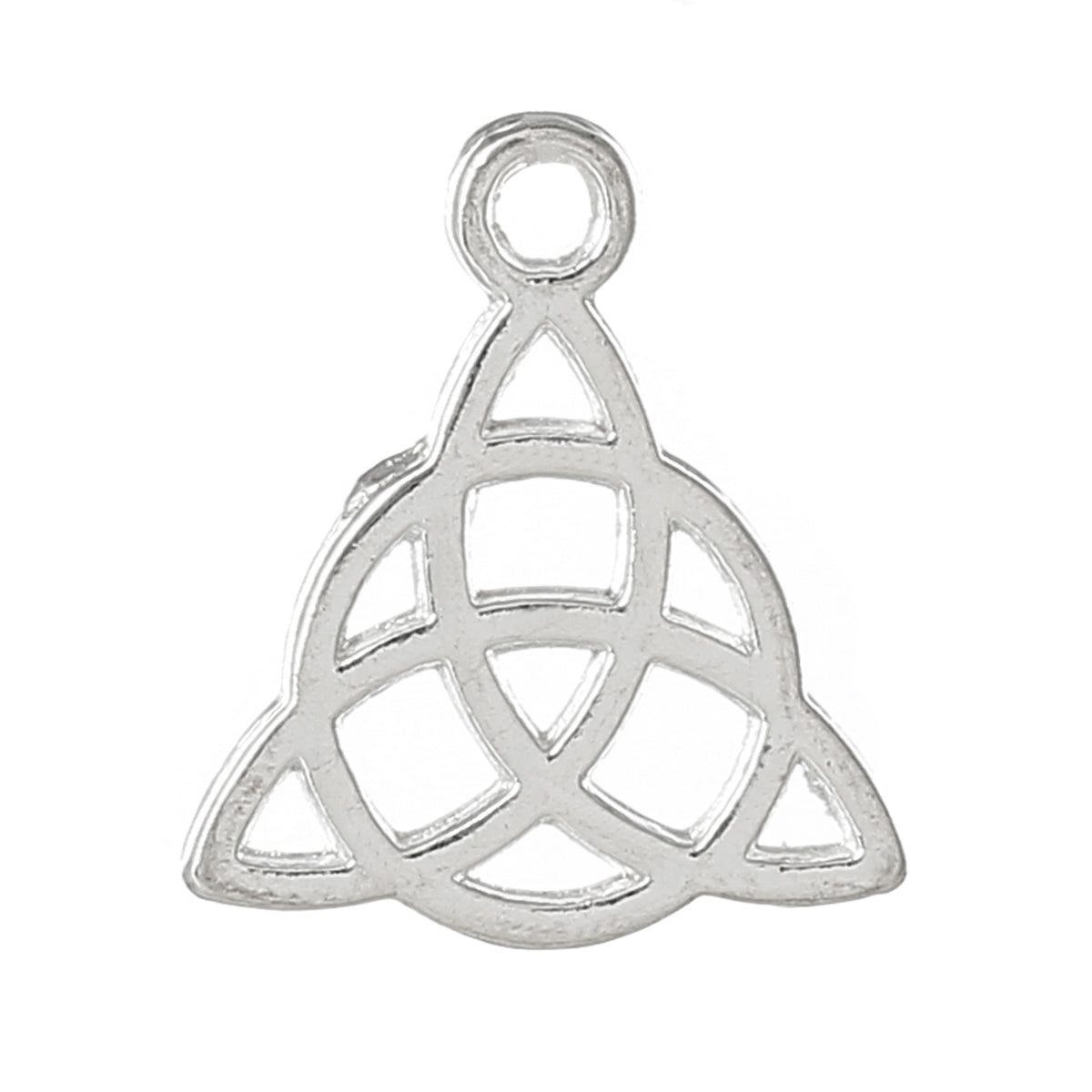 Silver Plated Celtic Knot Charms 17mm Pack of 10 Julz Beads UK