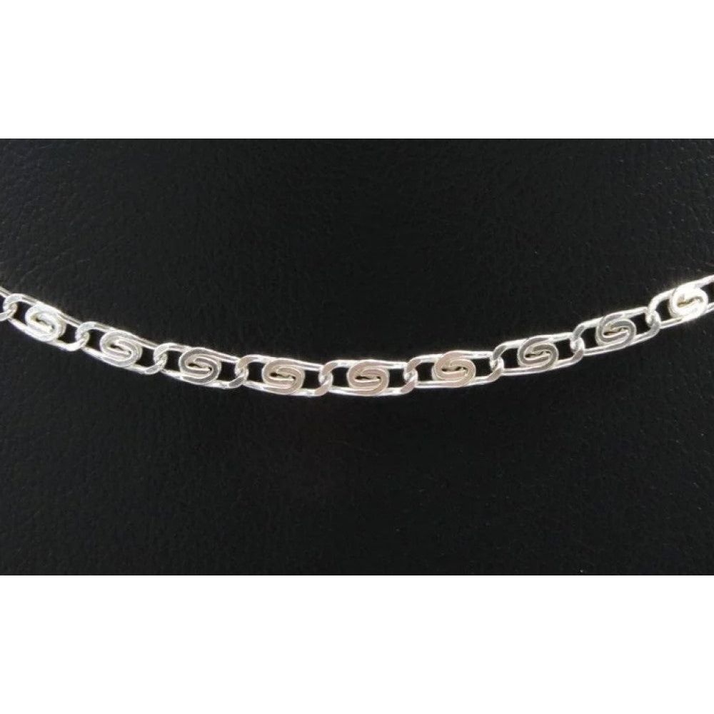 Soldered Scroll Chain - Antique Silver Tone