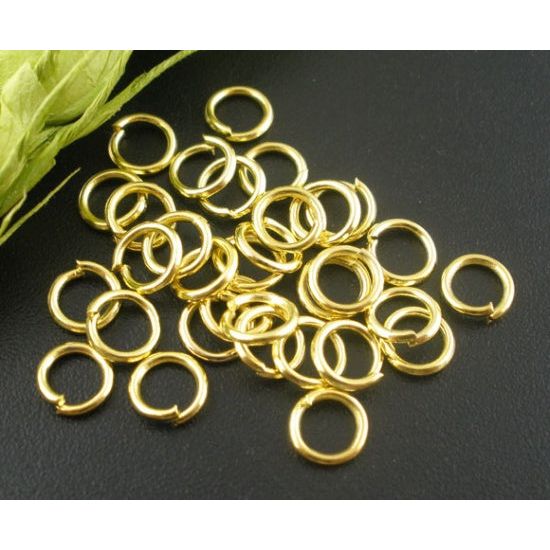 Open Jump Rings - Gold Plated - 6mm - Pack of 100