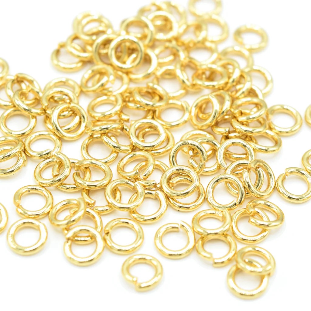 Open Jump Rings - Gold Plated - 6mm - Pack of 100