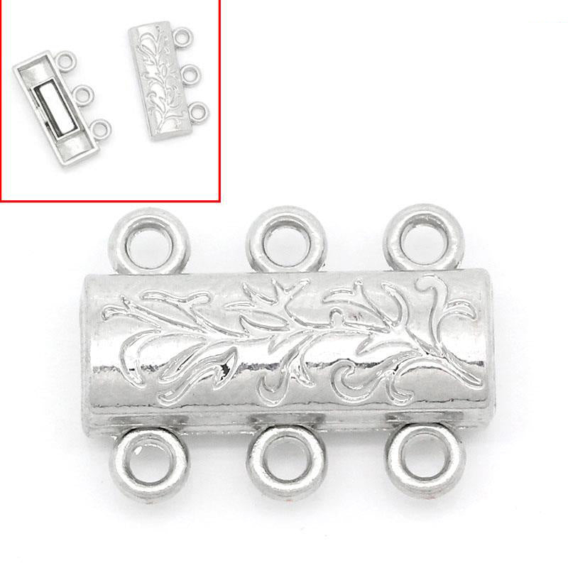 8mm Beadsmith Magnetic Clasp - Distressed Antique Silver Plated - 1pcs -  Beads And Beading Supplies from The Bead Shop Ltd UK
