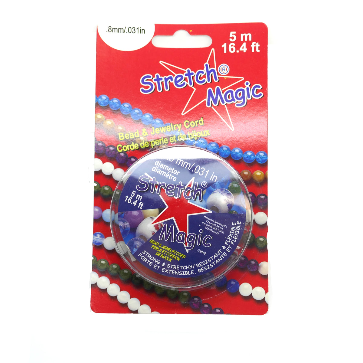 5m Stretch Magic Cord - Black Elastic Plastic Thread - 0.8mm