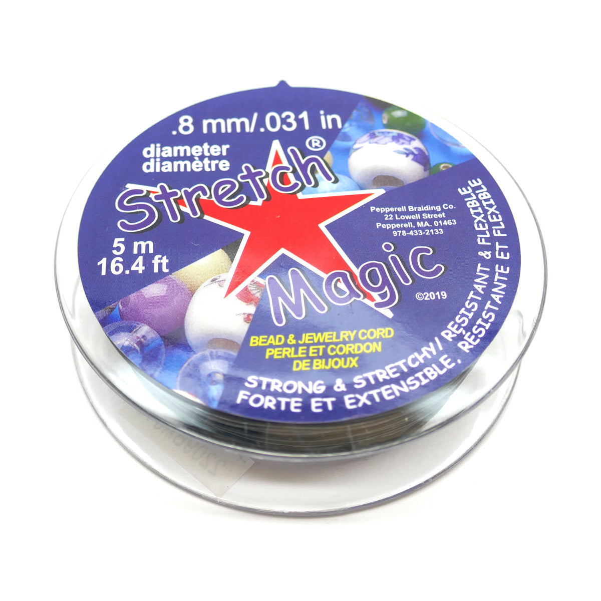 5m Stretch Magic Cord - Black Elastic Plastic Thread - 0.8mm