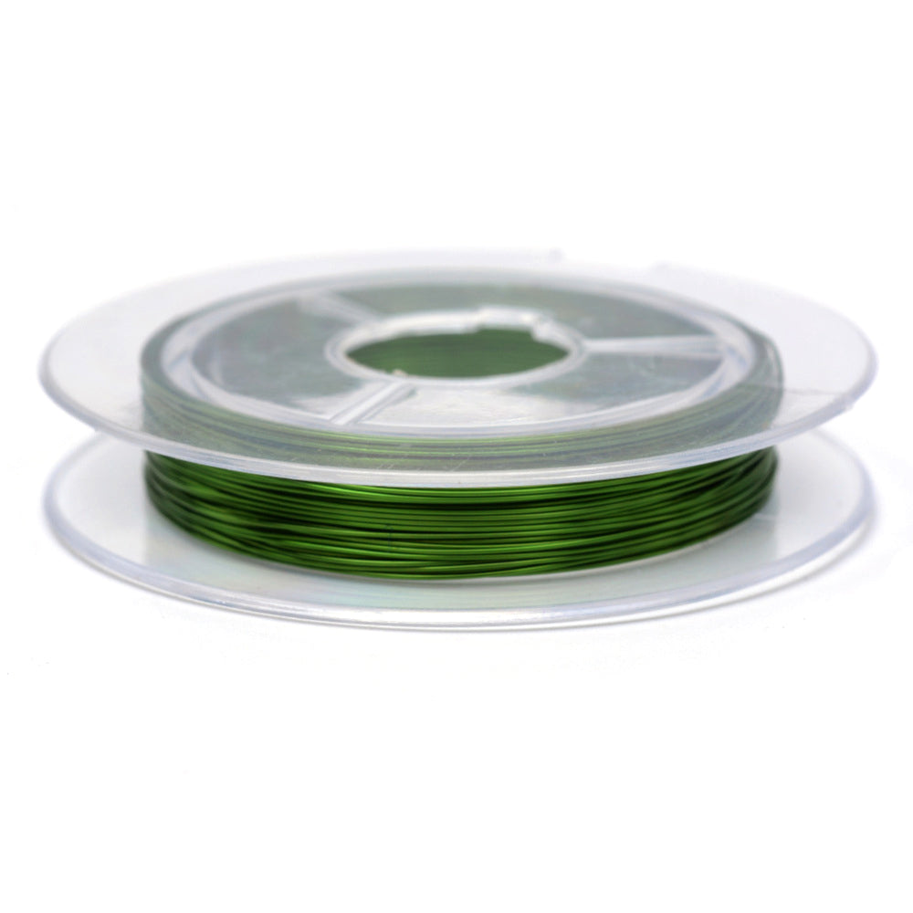 10M Copper Jewellery Wire - Green - 0.3mm