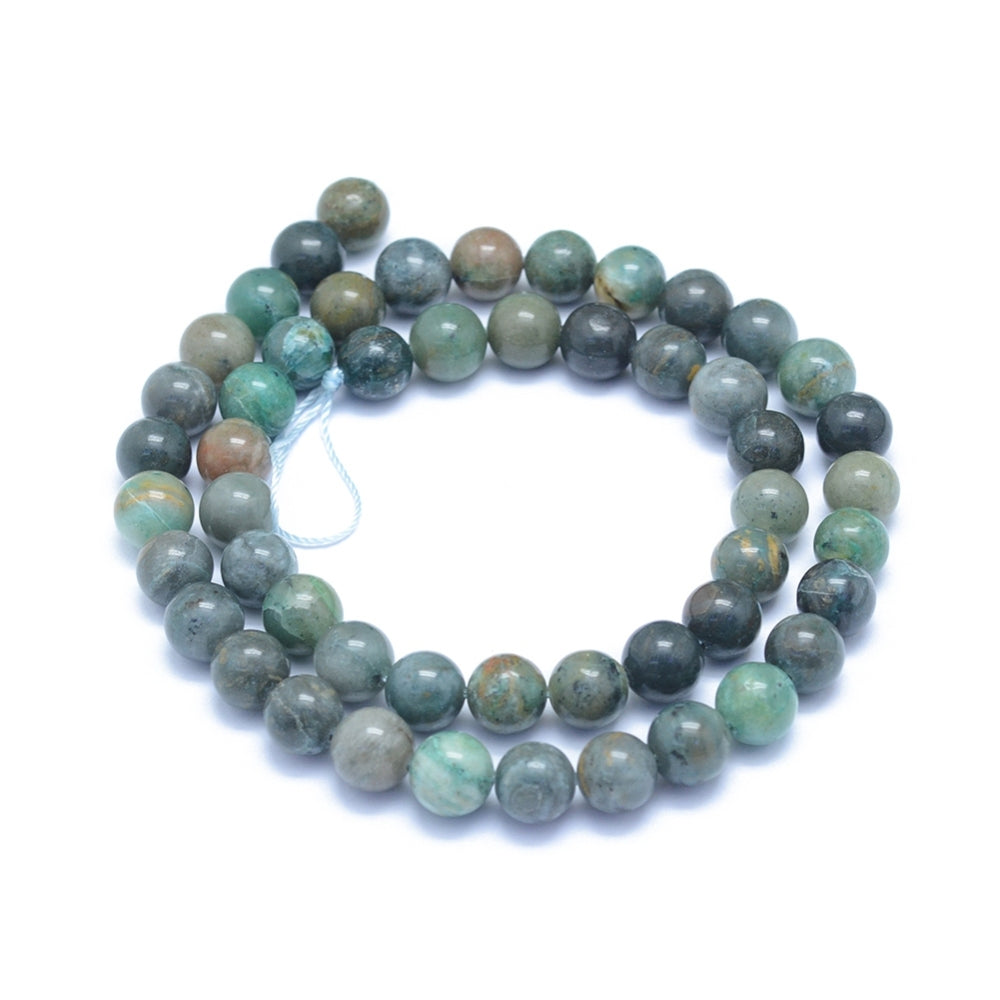 Chrysocolla Round Beads - 8mm - Natural - 1 Strand