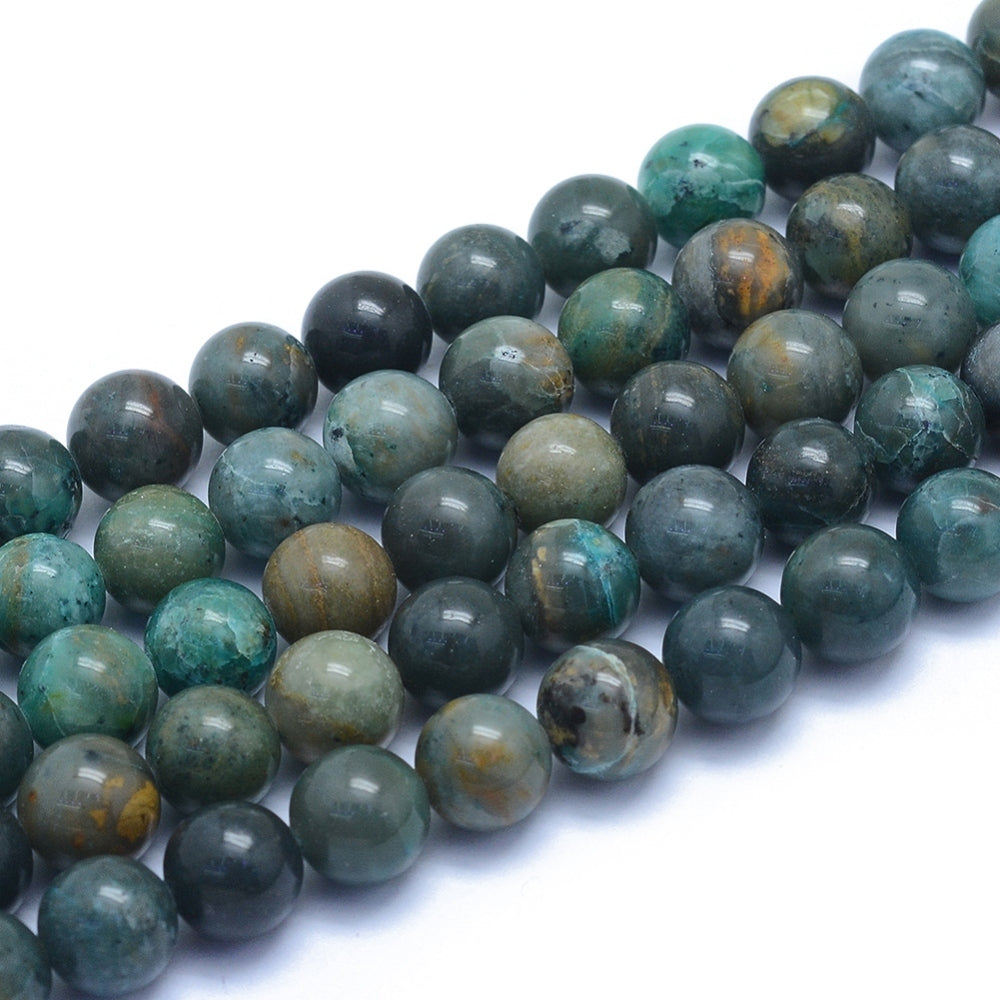 Chrysocolla Round Beads - 8mm - Natural - 1 Strand