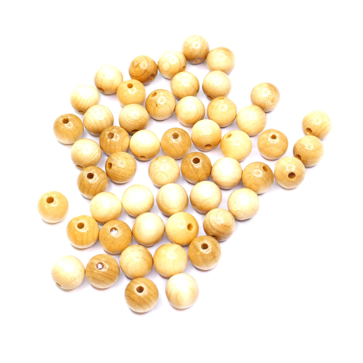Preciosa Wooden Round Beads - Light Brown - 12mm - Pack of 50
