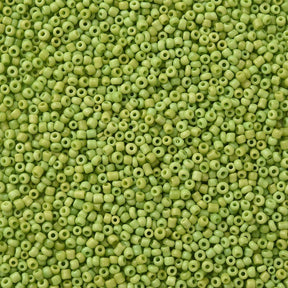 50g Round Seed Beads Glass - Opaque Green - 2mm Size 11/0