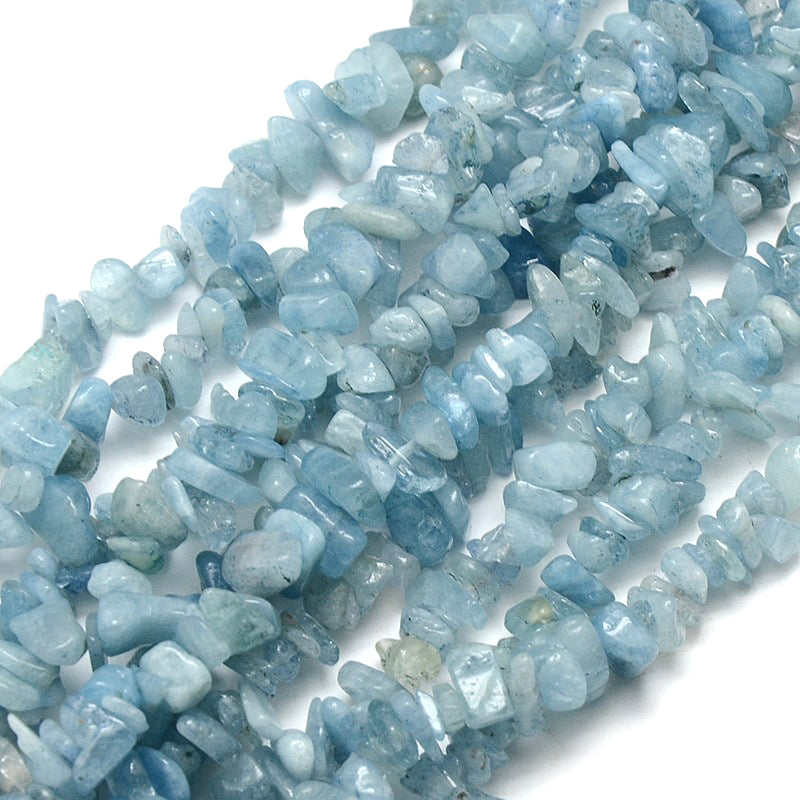 Aquamarine Bead Chips - Natural