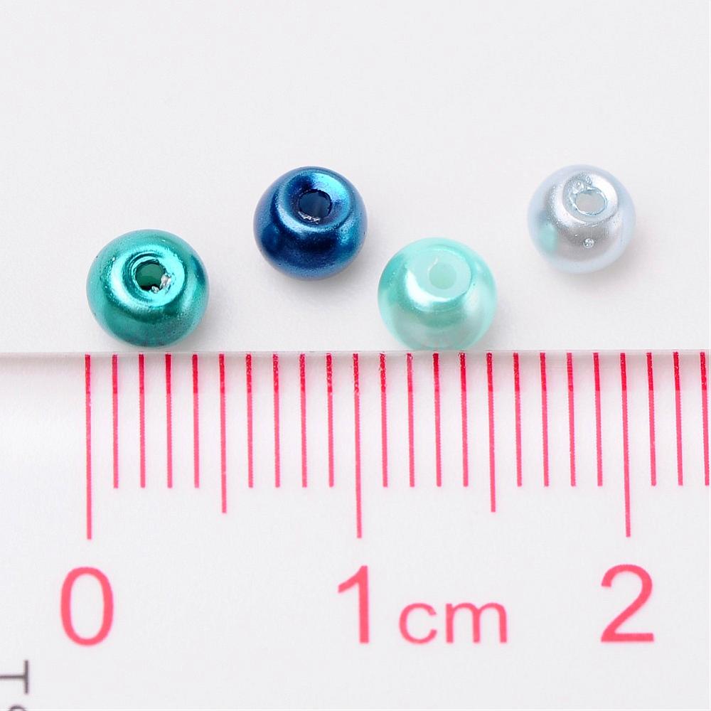 Pearl Glass Round Beads - Caribbean Mix - 4mm - Pack of 400