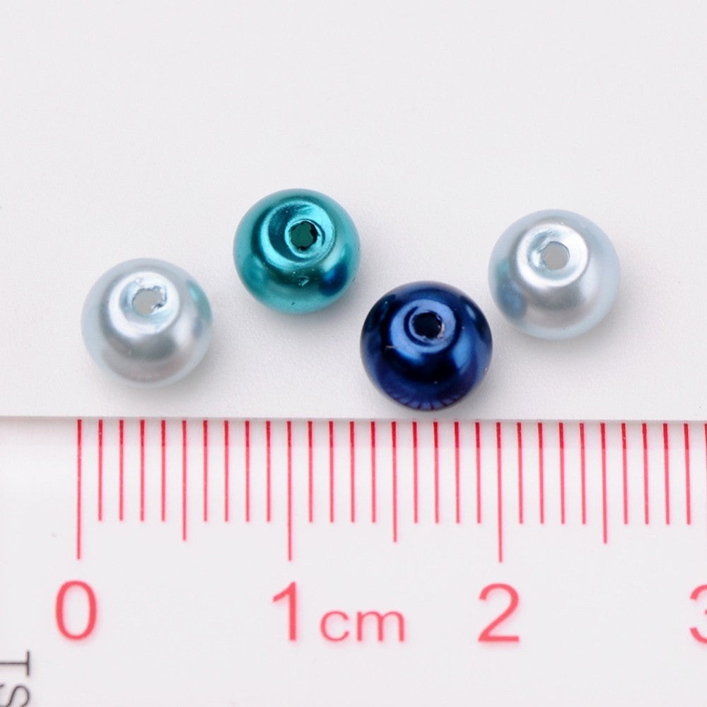 Pearl Glass Round Beads - Caribbean Mix - 6mm - Pack of 200