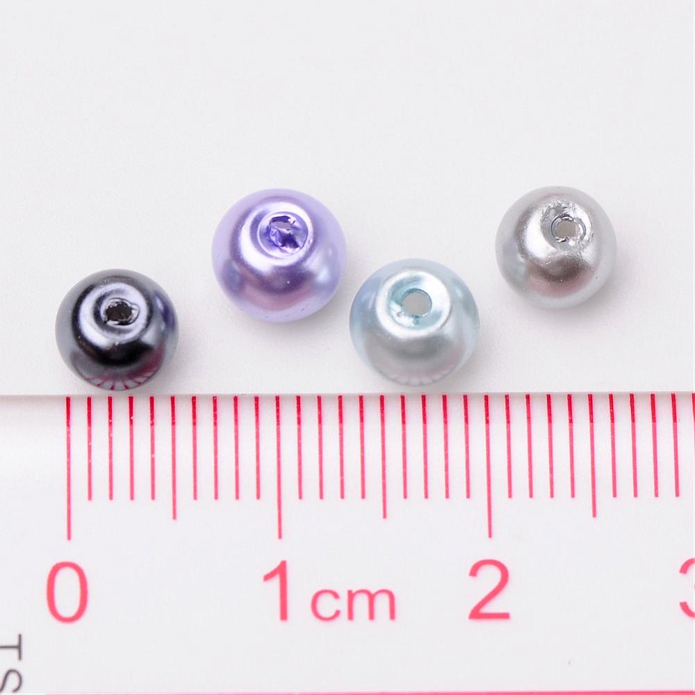 Pearl Glass Round Beads - Lavender Mix - 6mm - Pack of 200