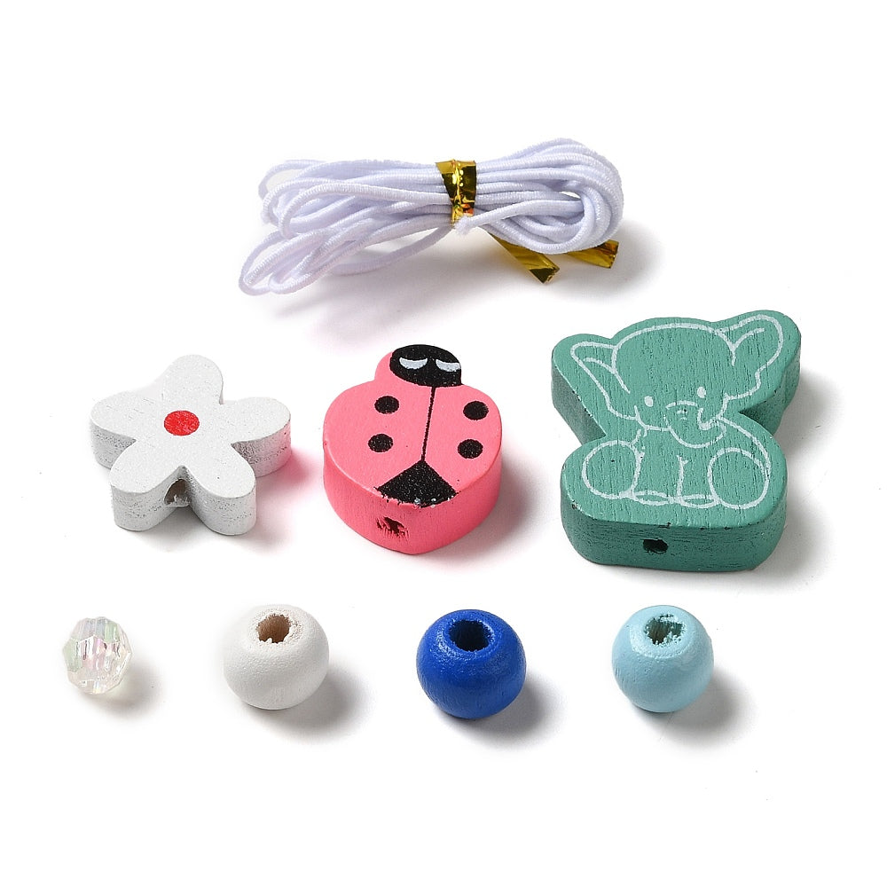 Childrens Jewellery Making Kit - Wooden & Acrylic Beads