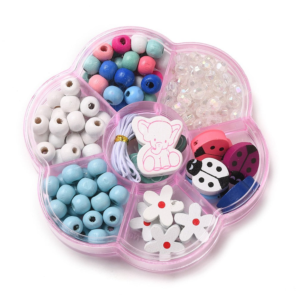 Childrens Jewellery Making Kit - Wooden & Acrylic Beads