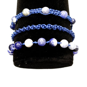 Sodalite Gemstone Macrame Bracelet Making Kit