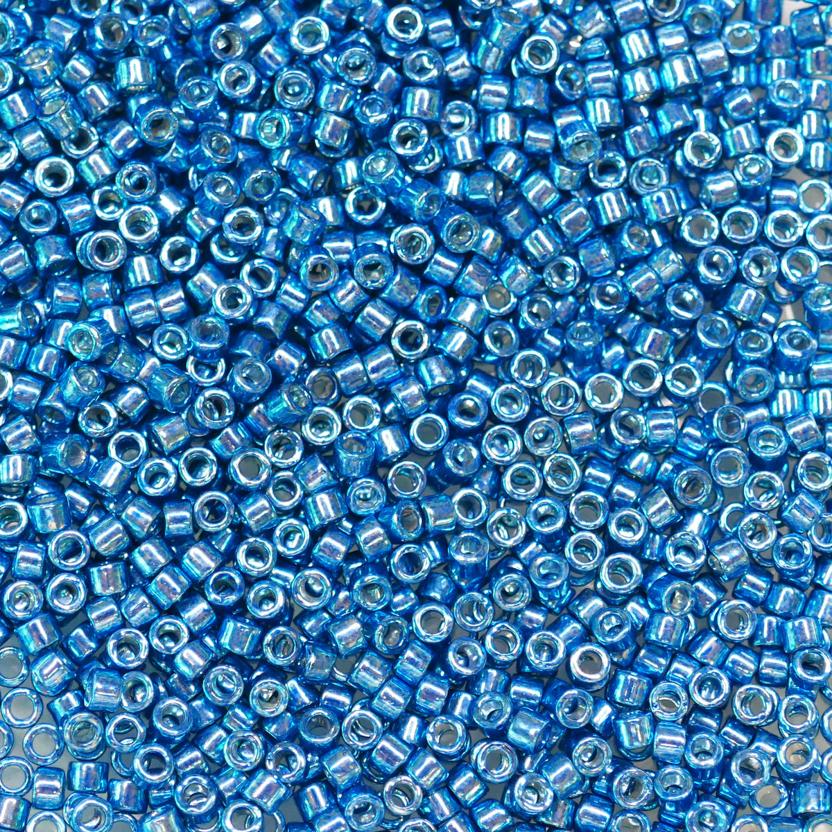 7.2g MIYUKI Delica Seed Beads - 11/0 - Galvinized DK Aqua (DB427)