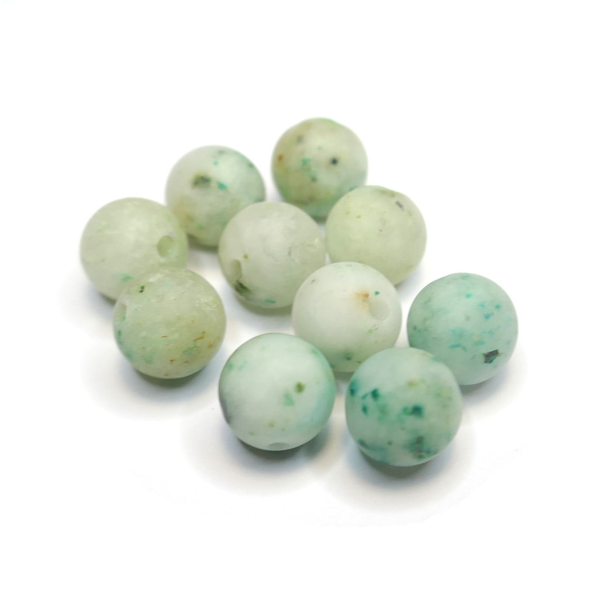 Frosted Chrysocolla Round Beads - 8mm - Natural - 1 Strand