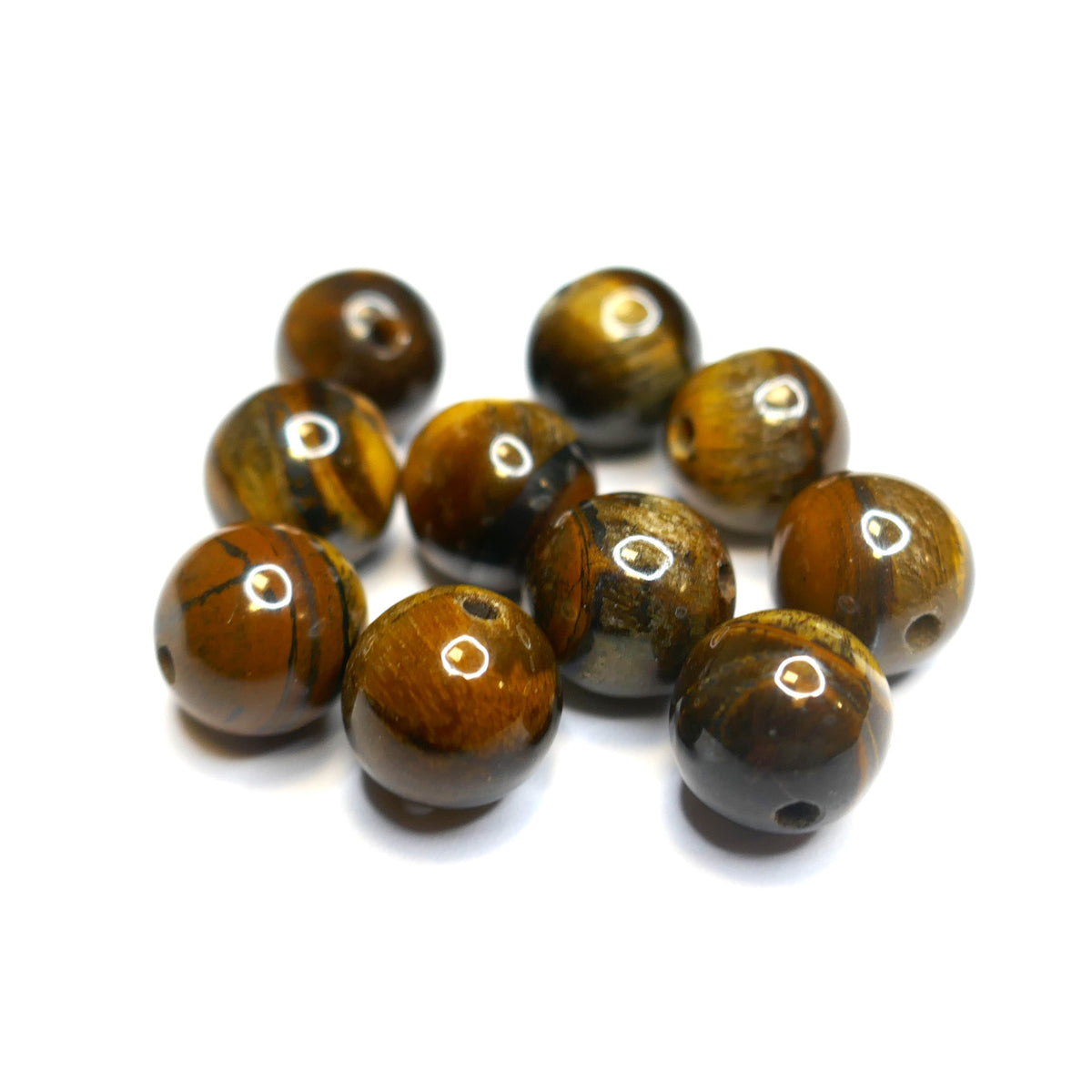Tiger Eye Round Beads - 8mm - Natural - 1 Strand