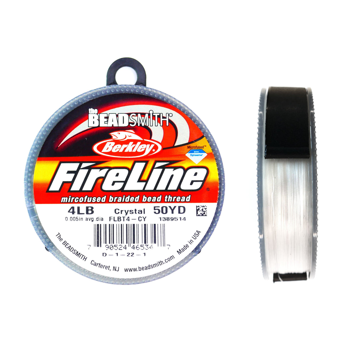 FireLine Braided Beading Thread 4lb – Crystal – 50yd Spool