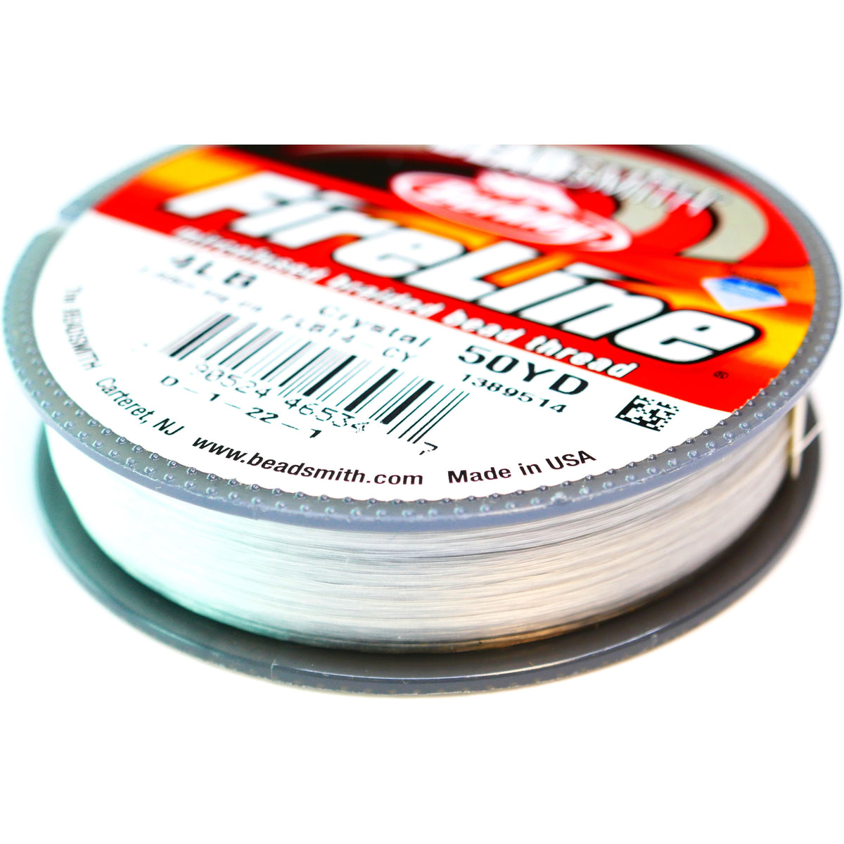 FireLine Braided Beading Thread 4lb – Crystal – 50yd Spool