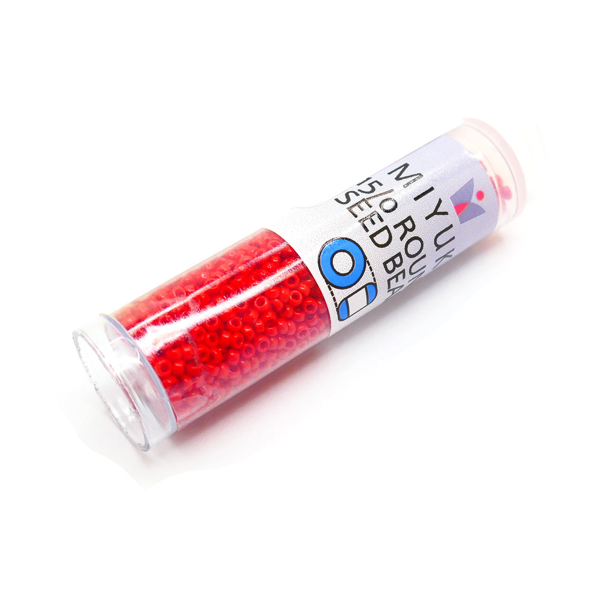 8.2g Rocailles Miyuki Seed Beads - 15/0 - Opaque Red (408)