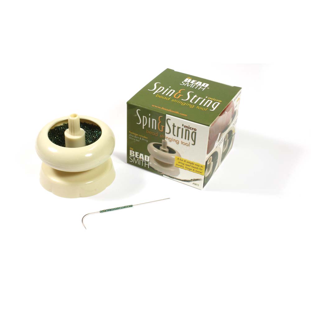 Beadsmith Spin & String Micro Plastic Bead Spinner - With 2 Needles