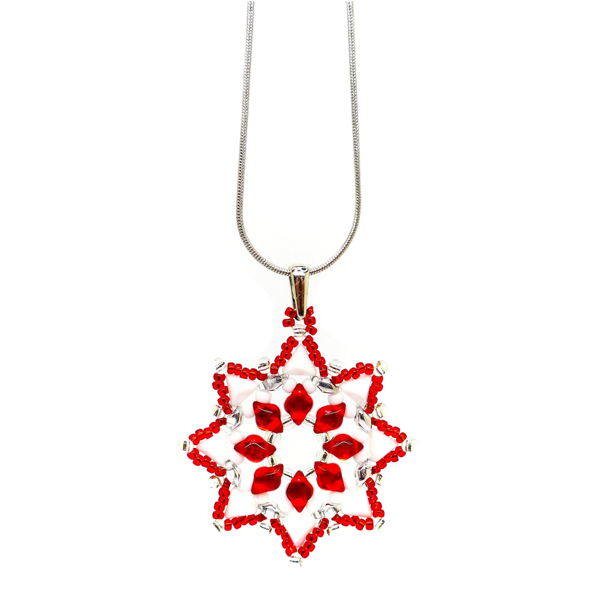 Stella Star Pendant Necklace Kit - Red & White