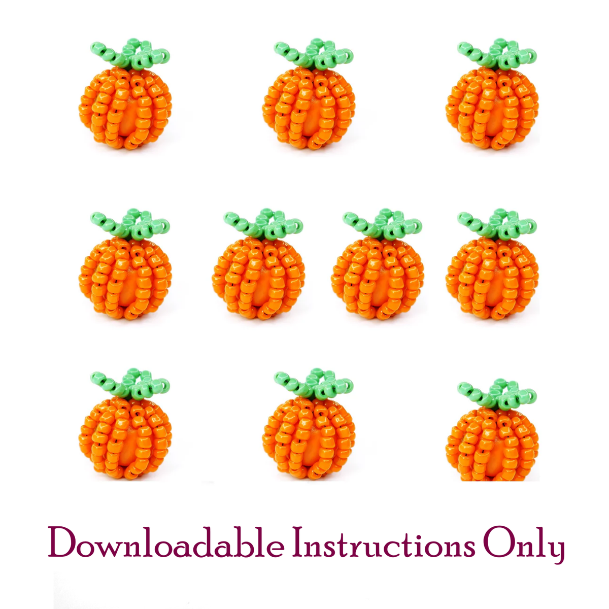 Pumpkin Charm  - Download Instructions - PDF