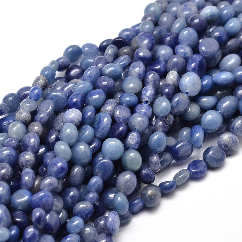 1 Strand of Semiprecious Gemstone Large Nugget Beads - Blue