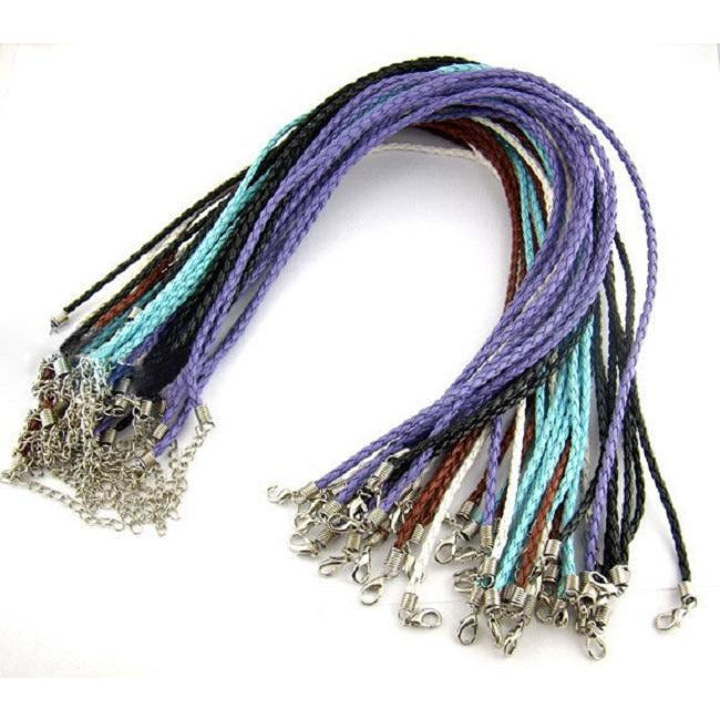 Materials PU Leather Craft Cord Rope Necklace Pendant Rope Lobster