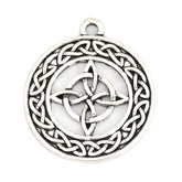 10 Celtic Knot Round Pendants - Silver Tone - 30mm x 27mm Charms Julz Beads 