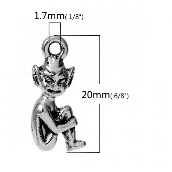 10 Cornish Pixie Elf Charms - 20mm x 10mm Julz Beads 