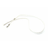 10 Faux Leather Braided Necklaces - 17" (43cm) - White Necklaces/Bracelets Julz Beads 