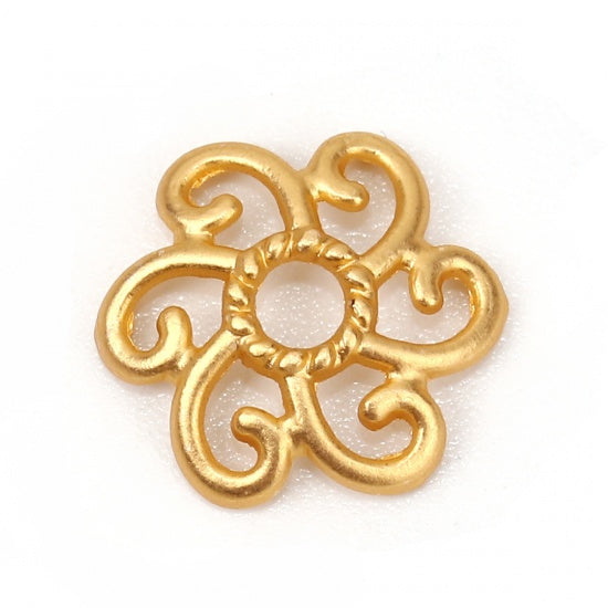 10 Flower Bead Caps - 12mm x 11mm Julz Beads 
