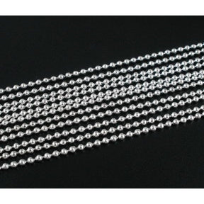 10 Metres Ball Chain - Silver Plated - 2mm Chains Julz Beads 