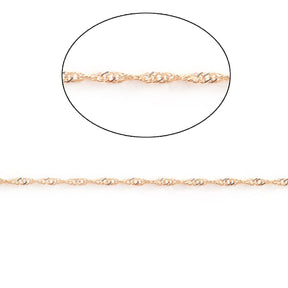 10 Metres Fine Braided Rope Chain - Gold Plated Chains Julz Beads 