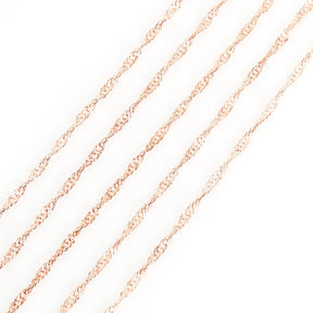 10 Metres Fine Braided Rope Chain - Gold Plated Chains Julz Beads 