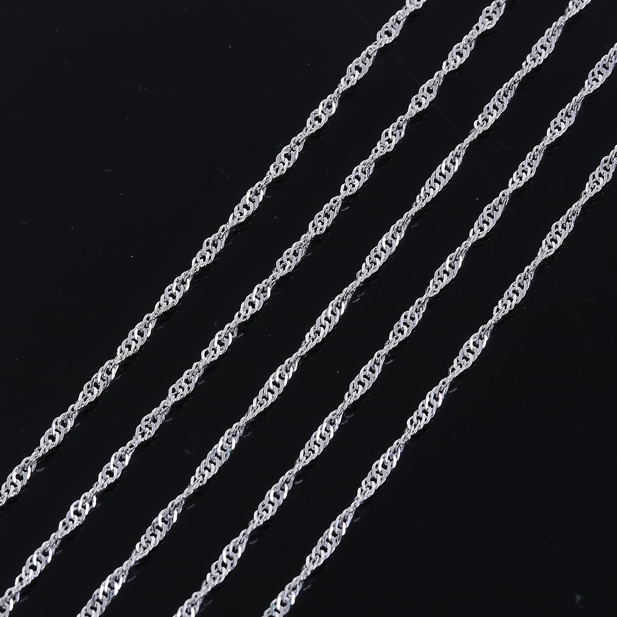 10 Metres Fine Braided Rope Chain - Silver Plated Chains Julz Beads 