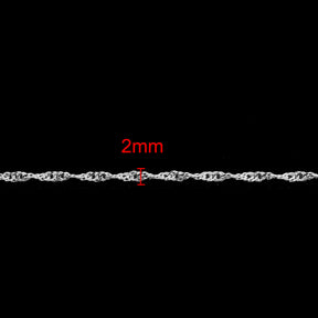 10 Metres Fine Braided Rope Chain - Silver Plated Chains Julz Beads 