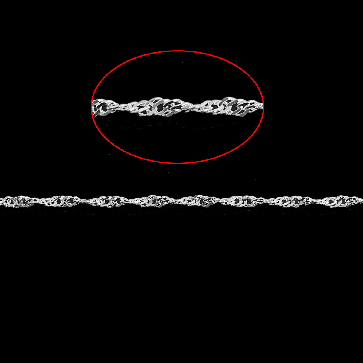 10 Metres Fine Braided Rope Chain - Silver Plated Chains Julz Beads 