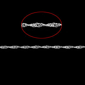 10 Metres Fine Braided Rope Chain - Silver Plated Chains Julz Beads 