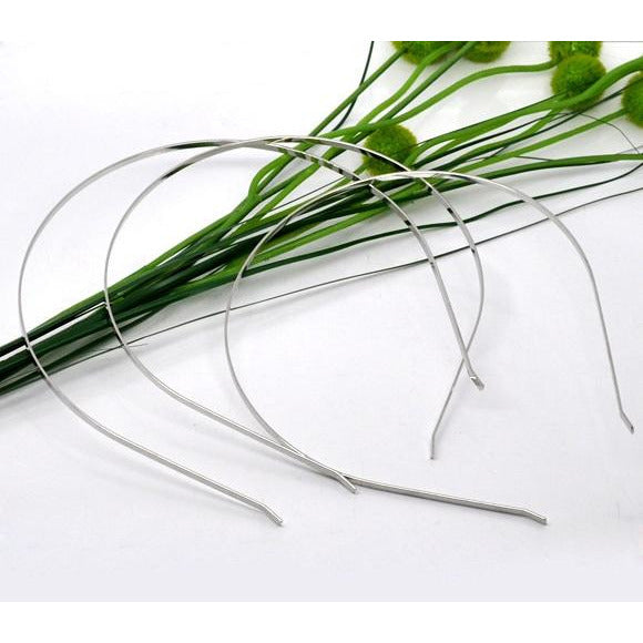 10 Silver Tiara Head Bands - 3mm Hair Accessories Julz Beads 