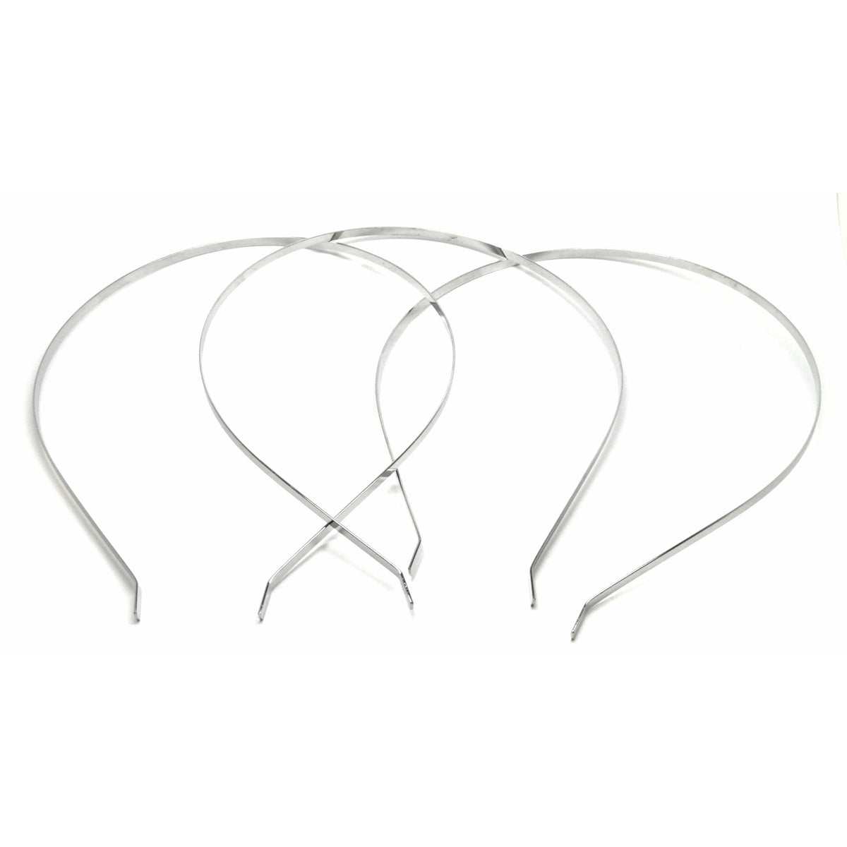 10 Silver Tiara Head Bands - 3mm Hair Accessories Julz Beads 