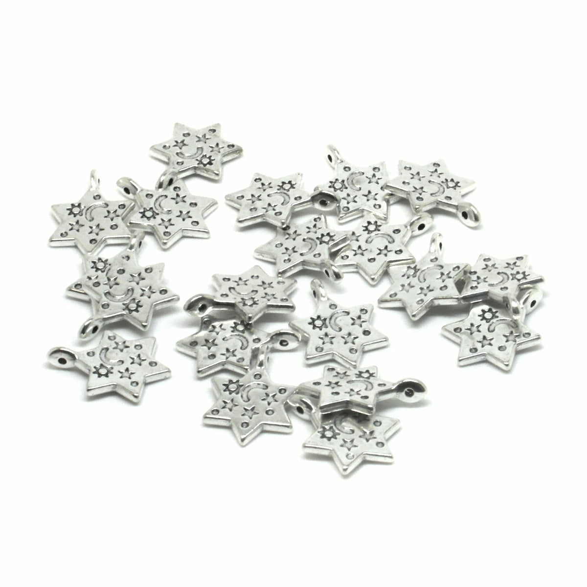 AVBeads Clip-On Charms Moon and Stars Charm 50mm x 7mm Silver JWLCC307 –  Charm Dangles